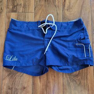 LiLu Boardshorts Womens Juniors Size 3 Blue Shorts Beach Pool Surfing Swimming